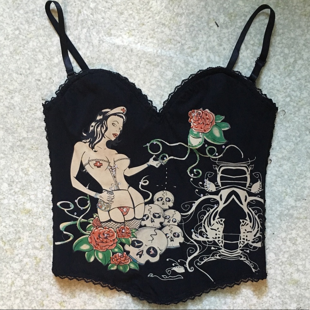 Sexy Nurse Pinup Corset Top NTW by Muka Goth Retro